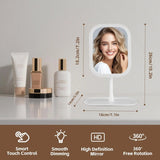 Espejo de maquillaje con luz de 3 tonos