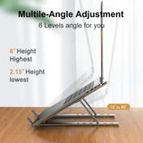 Soporte de aluminio para portátil regulable