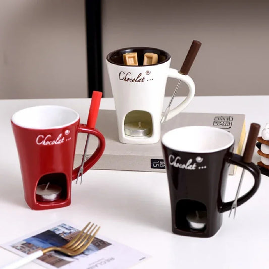 Taza de cerámica para velas y fondue (130 ml)