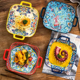 Plato hondo de estilo bohemio de 23 cm