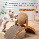 Rascador 2 en 1 para gatos con bola de sisal