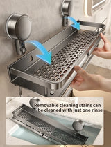 Estante de baño adhesivo sin taladro
