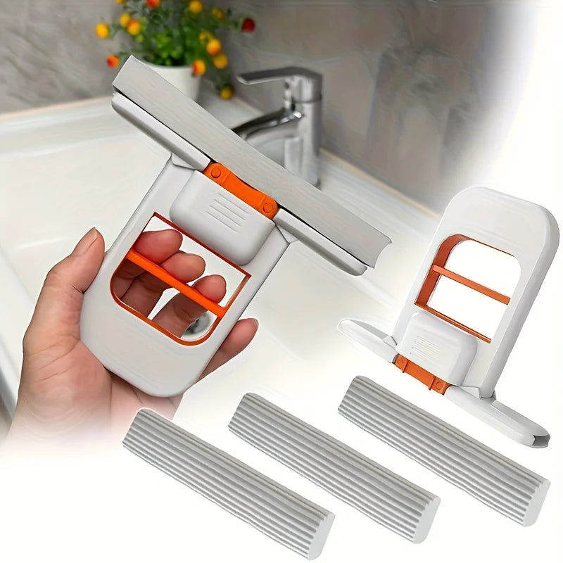 Mini fregona de esponja autoescurrible