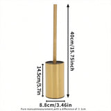 Escobilla WC dorada acero 304 base pesada