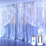 Cortina de luces LED para ventana