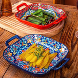 Plato hondo de estilo bohemio de 23 cm