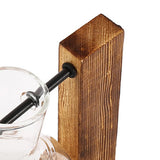 Jarrón bombilla de cristal para escritorio