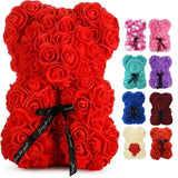 Oso de rosas artificiales — regalo para ocasiones especiales