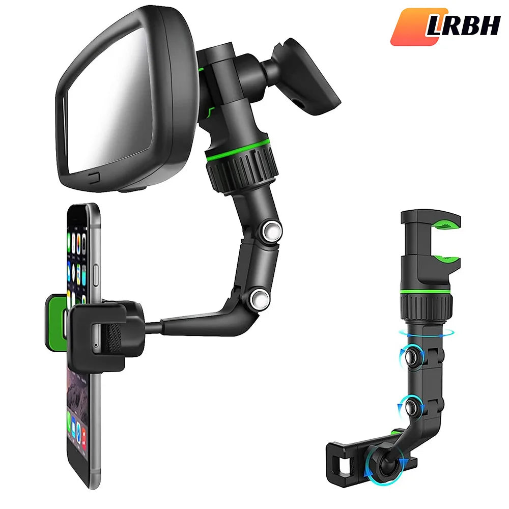 Soporte de móvil para espejo retrovisor 360°