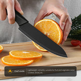 Set cuchillos cocina acero negro 3/5 pzas