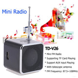 Mini altavoz Bluetooth portátil con radio