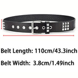 Cinturón de tachuelas piramidales unisex