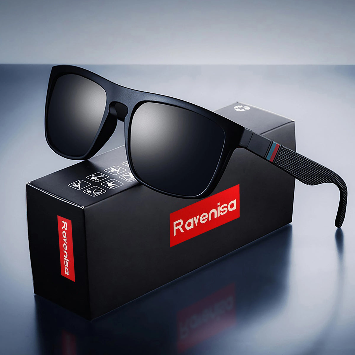 Gafas de sol polarizadas cuadradas vintage UV400