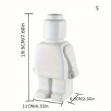 Nordic Style Ceramic Robot Vase Indoor Flower Pot Modern Home Interior Decoration White Goods Decoration Office Desk Decoration