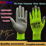 10 pares de guantes de trabajo con recubrimiento de PU