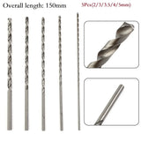 4 brocas HSS extralargas de 150 mm