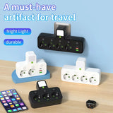 Enchufe de pared con 4 tomas y USB