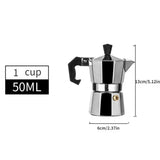Cafetera italiana clásica de aluminio