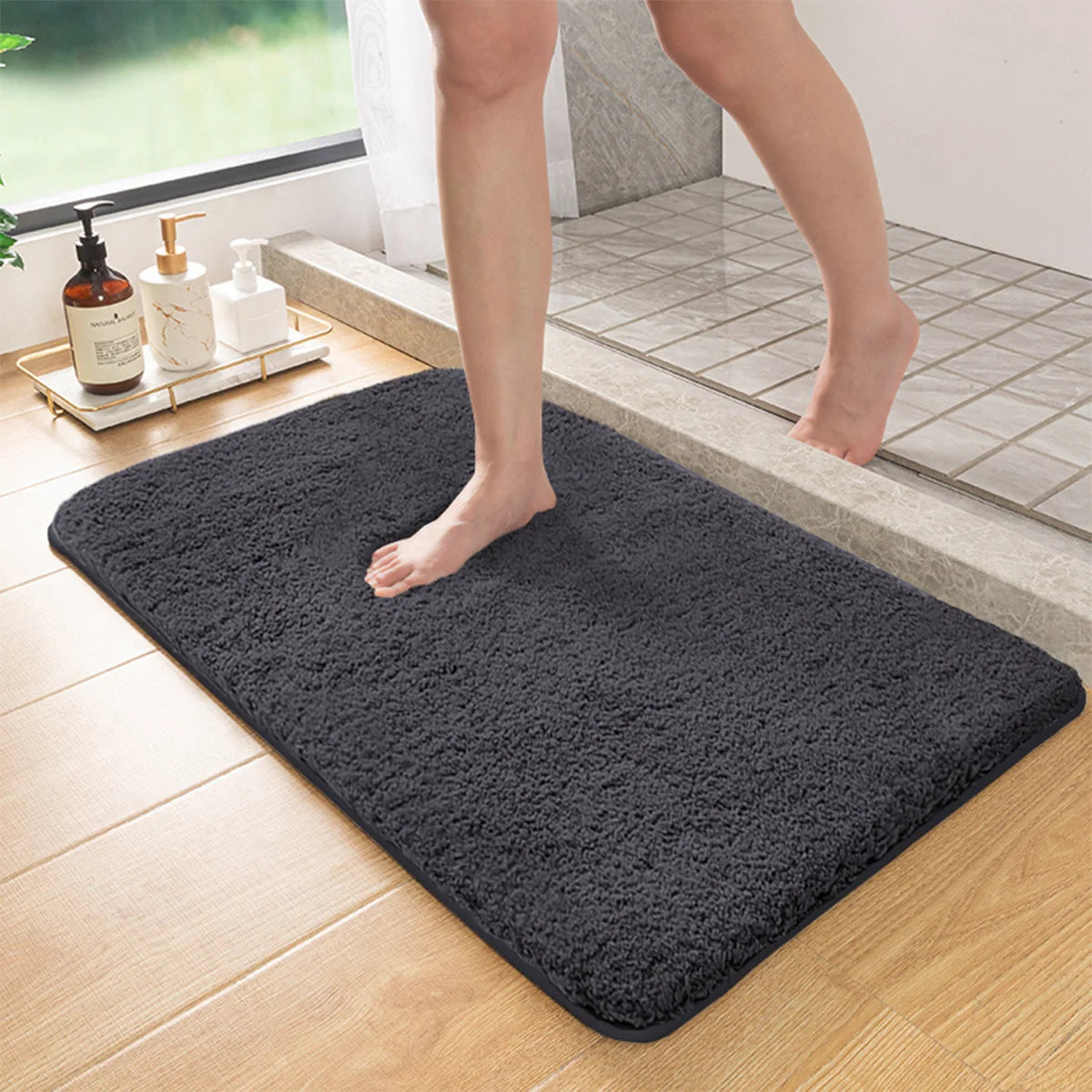 Alfombra de baño de pelo absorbente