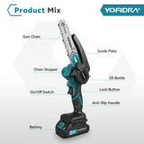 Mini motosierra YOFIDRA 6" con engrasador