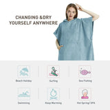 Poncho toalla de secado rápido para playa