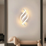 Aplique LED espiral curvada dormitorio/pasillo