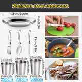 Set de cocina camping antiadherente 2-3 personas con tetera