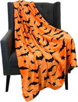 Manta de franela con estampado de murciélagos