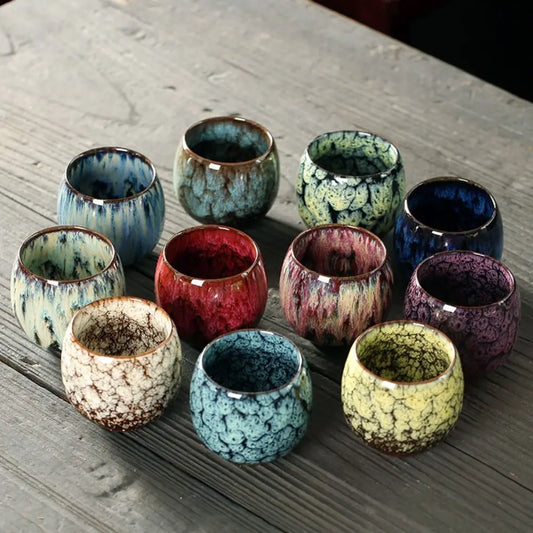 Juego de tazas de té japonesas de cerámica