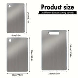 Set de 3 tablas de cortar de acero