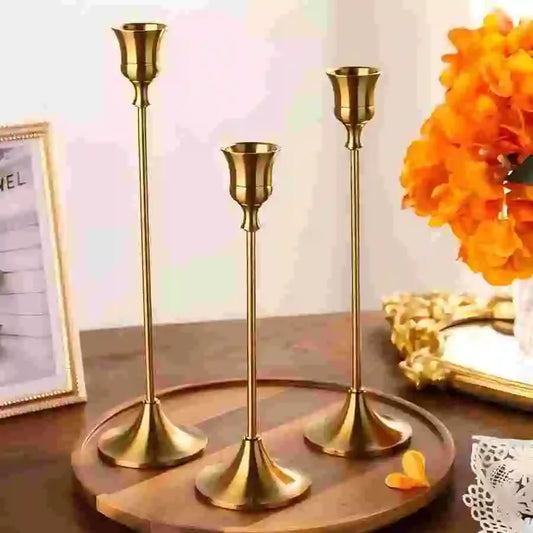 Set de 3 jarrones vintage de metal