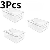 Set 3 cajas organizadoras transparentes para nevera