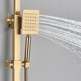 Conjunto de ducha dorado cepillado con monomando