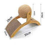 Rascador 2 en 1 para gatos con bola de sisal