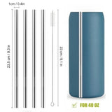Pajitas metálicas para vasos de 40 oz (2-4 uds)
