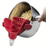 Colador de olla ajustable con pinza