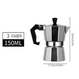 Cafetera italiana clásica de aluminio