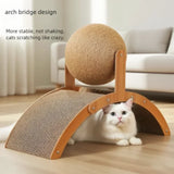 Rascador 2 en 1 para gatos con bola de sisal