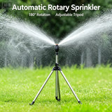 HTMCK Stainless Steel Telescopic Support Tripod 360 Rotatable Garden Sprinkler Head Set Outdoor Lawn Yard Watering Tool