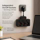 Regleta de pared con interruptores independientes