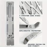 Soporte de portátil de aluminio con 6 alturas