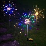 Luz solar de jardín efecto fuegos artificiales