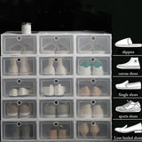 6 cajas de zapatos transparentes apilables
