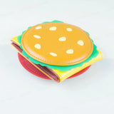 Cartera plegable con diseño 3D de hamburguesa