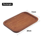 Bandeja pequeña de madera de nogal