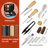 Kit de costura para cuero con aguja grande