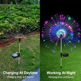 Luz solar de jardín efecto fuegos artificiales