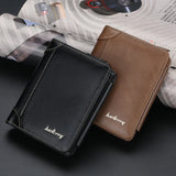 Cartera de hombre de piel sintética con cremallera