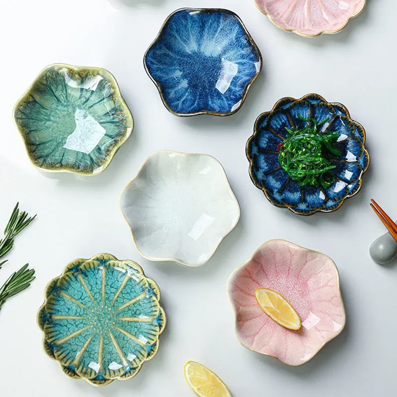 Plato de cerámica japonesa esmaltada
