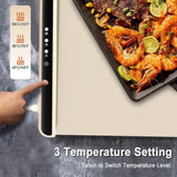 Bandeja calientaplatos eléctrica plegable silicona